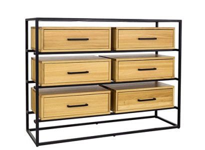 Design Commode Armoires Étagère Authentique Bois Side Low Board